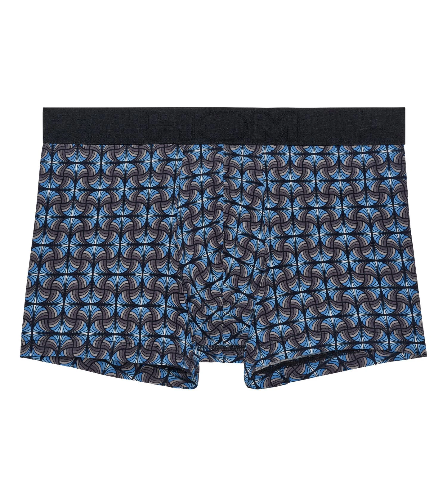 Boxer Homme HOM Aloys en Microfibre – Motifs Art Déco Bleu et Gris 4 Boxer Homme HOM Aloys en Microfibre – Motifs Art Déco Bleu et Gris – Image 2