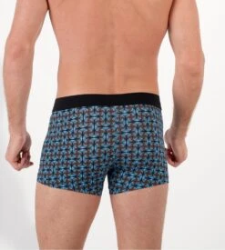 Boxer Homme HOM Aloys en Microfibre – Motifs Art Déco Bleu et Gris 11 Boxer Homme HOM Aloys en Microfibre – Motifs Art Déco Bleu et Gris -Lingerie Sipp aloys boxer p284 dark grey print p284 dark grey print 3