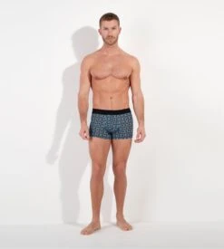 Boxer Homme HOM Aloys en Microfibre – Motifs Art Déco Bleu et Gris 12 Boxer Homme HOM Aloys en Microfibre – Motifs Art Déco Bleu et Gris -Lingerie Sipp aloys boxer p284 dark grey print p284 dark grey print 4