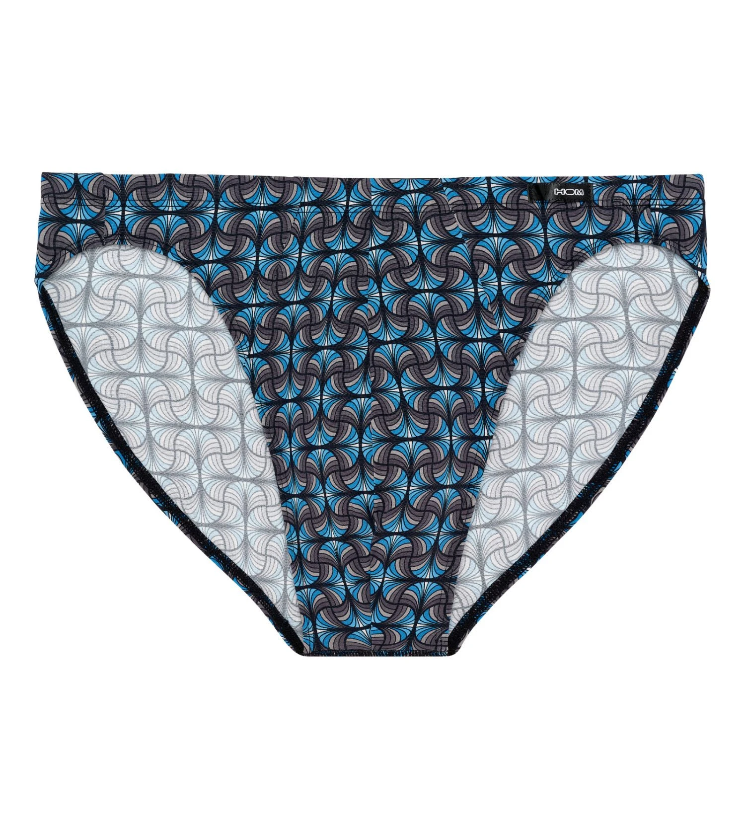 HOM Slip Aloys en Microfibre à Motifs Art Déco Égyptien Bleu et Gris - Sous-vêtement Confort 4 HOM Slip Aloys en Microfibre à Motifs Art Déco Égyptien Bleu et Gris - Sous-vêtement Confort – Image 2