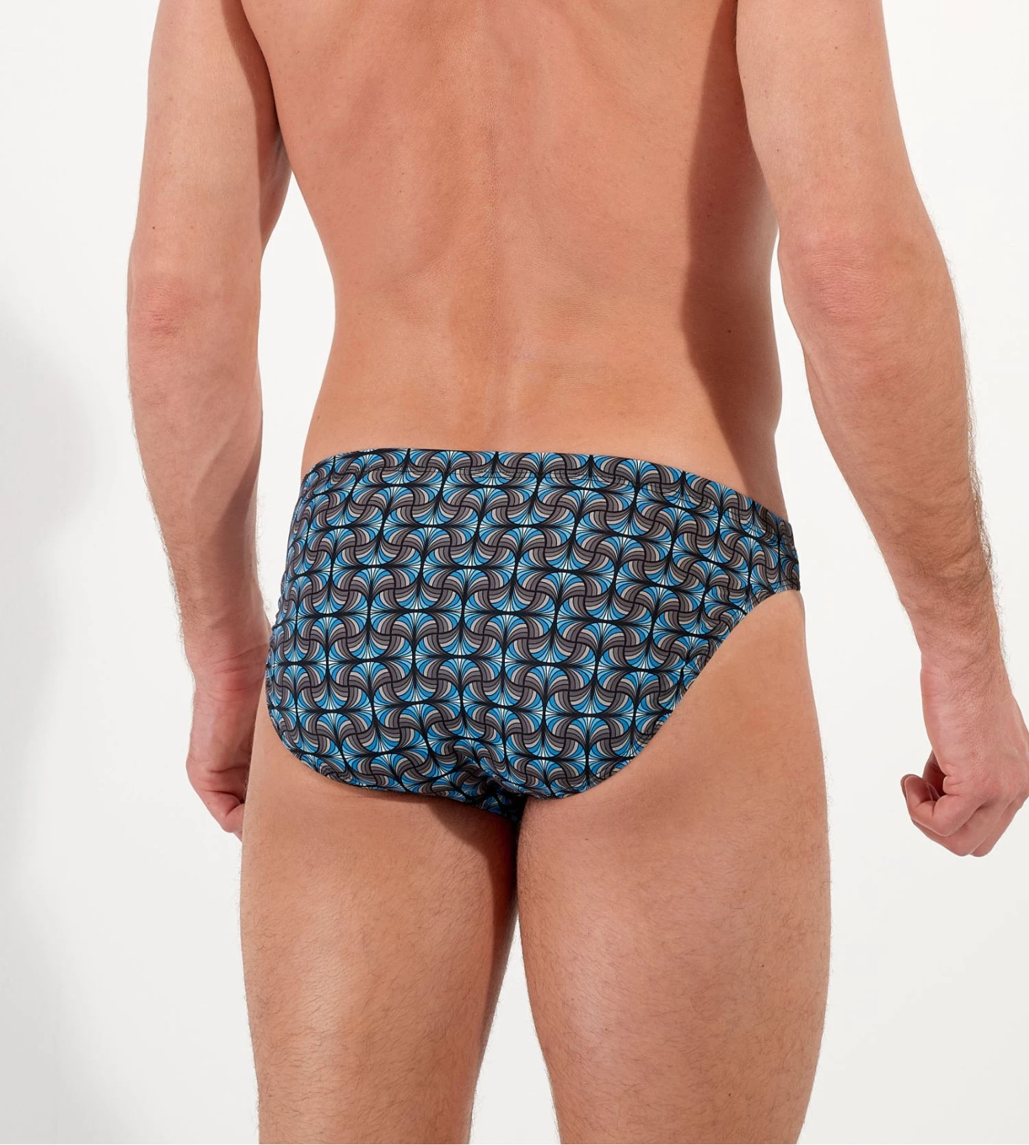 HOM Slip Aloys en Microfibre à Motifs Art Déco Égyptien Bleu et Gris - Sous-vêtement Confort 6 HOM Slip Aloys en Microfibre à Motifs Art Déco Égyptien Bleu et Gris - Sous-vêtement Confort – Image 4