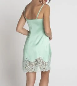 Nuisette Charme En Soie AMOUR NYMPHEA Jade Aqua -Lingerie Sipp amour nymphea nuisette charme soie jade aqua 6