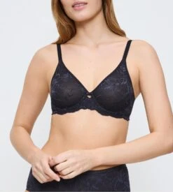 Triumph Soutien Gorge Armatures Gris/bleu En Dentelle Amourette Charm Ink Gray