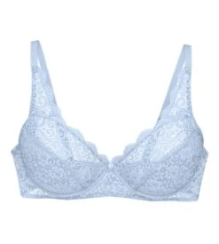 Triumph Soutien Gorge Bleu Clair En Dentelle Sans Armatures Amourette Ice