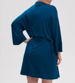 Simone Perele Kimono Aurore Bleu Poseidon -Lingerie Sipp aurore deshabille kimono bleu poseidon 1