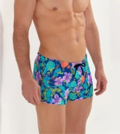 Boxer De Bain Imprimé Fleurs Pour Homme Balata -Lingerie Sipp balata boxer bain pora navy print bleu 5