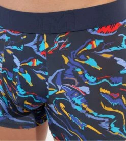 Hom Boxer BALI Navy Print – Boxer Homme en Microfibre à Motifs Vagues Multicolores -Lingerie Sipp bali boxer p0ra navy print bleu 2