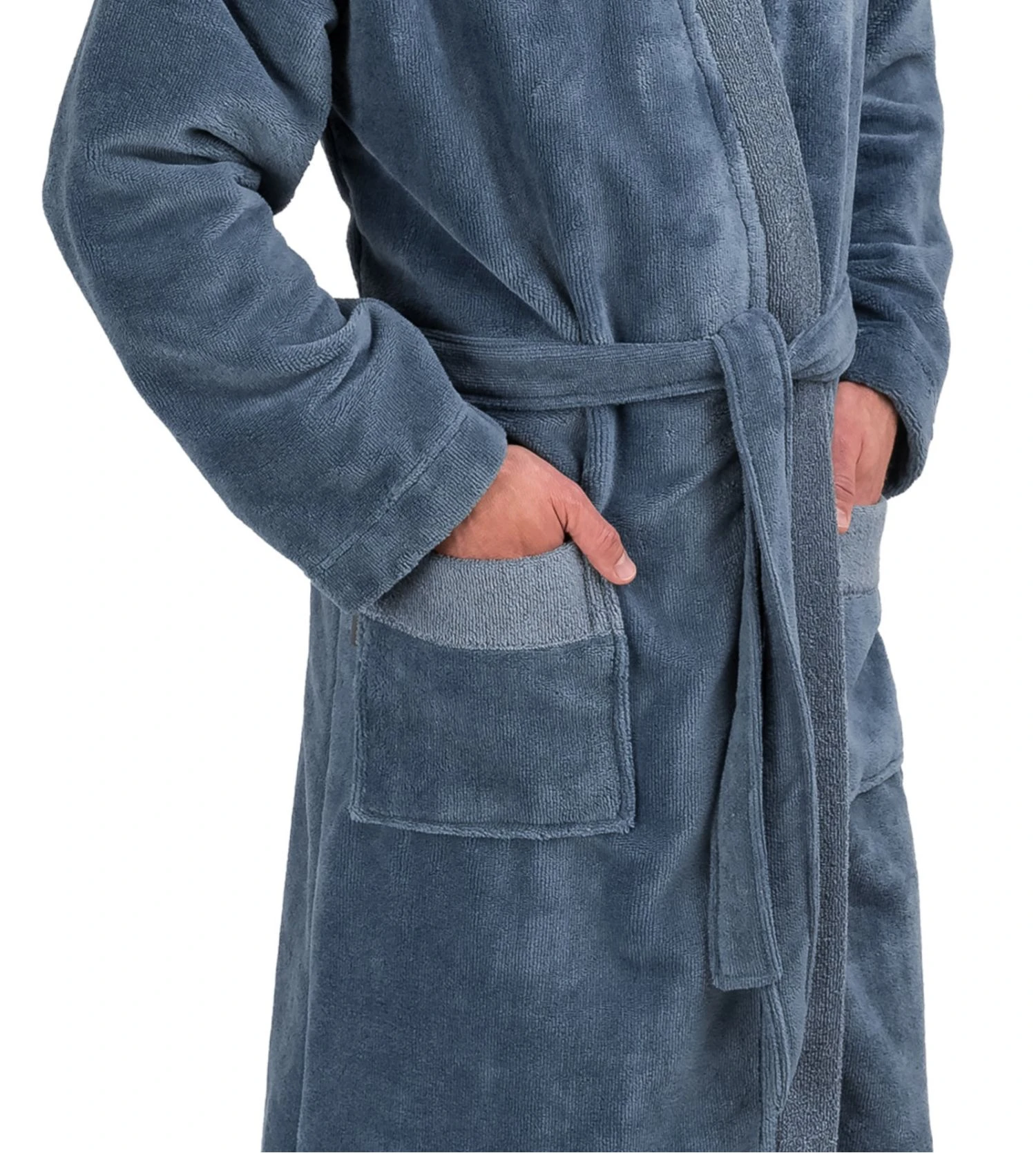 Kimono Homme Wewo en Fibre de Bambou Smokey Blue – Peignoir de Bain Velours Absorbant 4 Kimono Homme Wewo en Fibre de Bambou Smokey Blue – Peignoir de Bain Velours Absorbant – Image 2