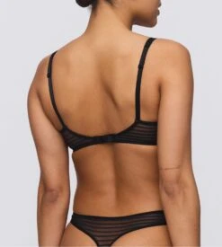 MARIE JO Soutien Gorge Demi Mousse Plongeant Basyl Noir -Lingerie Sipp basyl sga corb mousse decollete noir 3