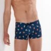 Hom Boxer De Bain Beach Club Navy Print