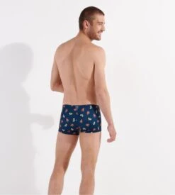 Hom Boxer De Bain Beach Club Navy Print -Lingerie Sipp beach club boxer bain i0ra navy print bleu 3
