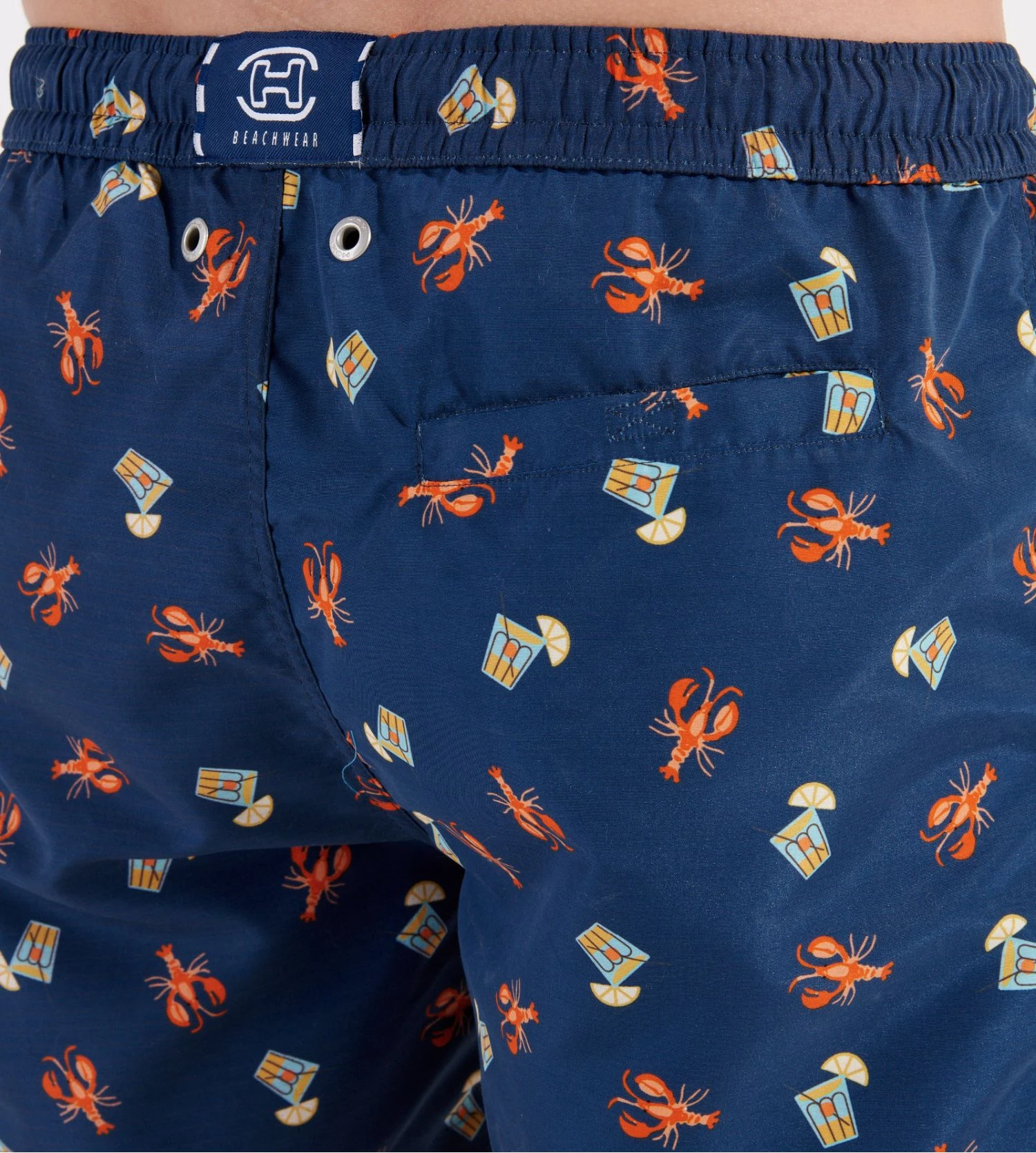 Short De Plage Imprimé Pour Homme Beach Club Bleu 7 Short De Plage Imprimé Pour Homme Beach Club Bleu – Image 5