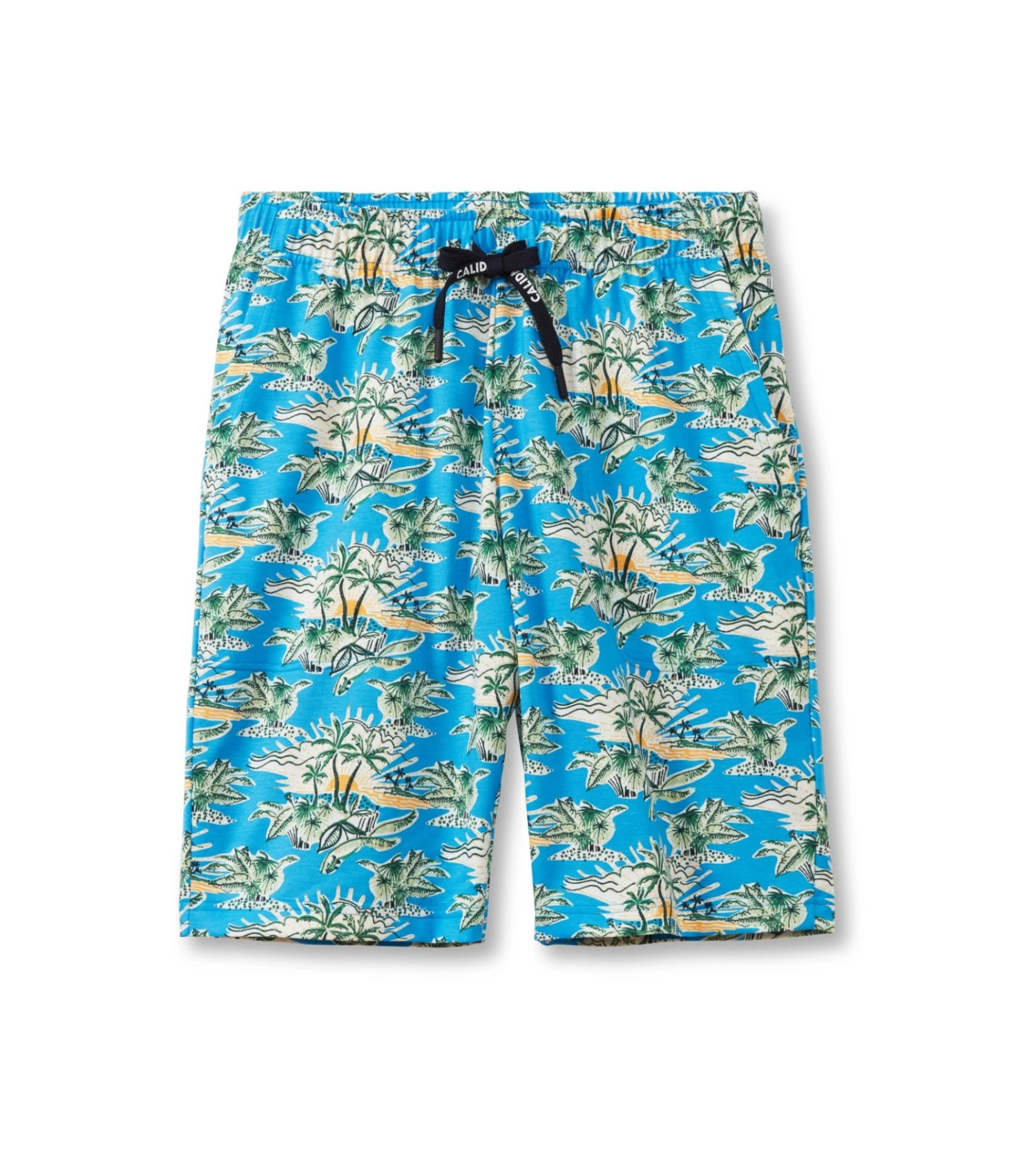 Calida Rmx Sleep Time Off Malibu Blue Cotton Bermuda - Graphic Print Loungewear Shorts 4 Calida Rmx Sleep Time Off Malibu Blue Cotton Bermuda - Graphic Print Loungewear Shorts – Image 2
