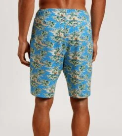 Calida Rmx Sleep Time Off Malibu Blue Cotton Bermuda - Graphic Print Loungewear Shorts 8 Calida Rmx Sleep Time Off Malibu Blue Cotton Bermuda - Graphic Print Loungewear Shorts -Lingerie Sipp bermuda en coton 514 malibu blue 2