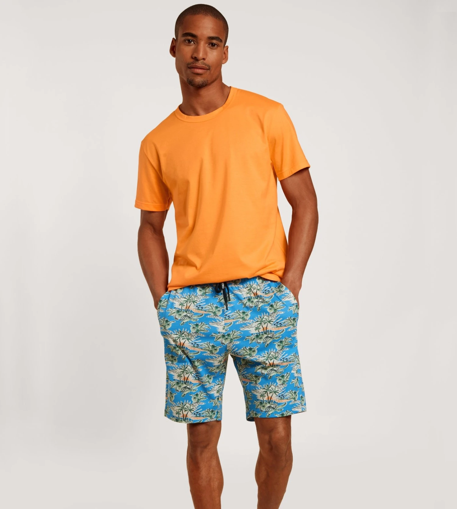Calida Rmx Sleep Time Off Malibu Blue Cotton Bermuda - Graphic Print Loungewear Shorts 6 Calida Rmx Sleep Time Off Malibu Blue Cotton Bermuda - Graphic Print Loungewear Shorts – Image 4