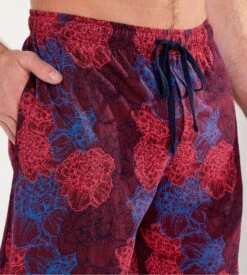 Pyjama Court Homme HOM Bouquet Bordeaux et Marine – Ensemble 100% Coton Jersey -Lingerie Sipp bouquet pyjama court coton homme 2