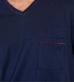 Pyjama Court Homme HOM Bouquet Bordeaux et Marine – Ensemble 100% Coton Jersey -Lingerie Sipp bouquet pyjama court coton homme 3