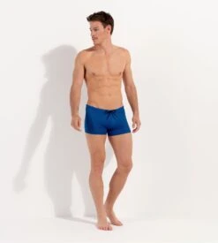 Hom Boxer De Bain Hendaye Bleu -Lingerie Sipp boxer bain bleu motifs geometriques 4