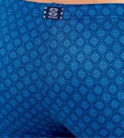 Hom Boxer De Bain Hendaye Bleu -Lingerie Sipp boxer bain bleu motifs geometriques 5