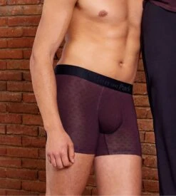 Boxer En Coton Pour Homme Bordeaux EDEN PARK
