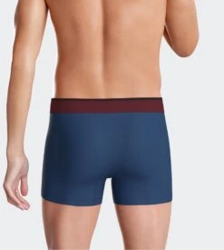 Eden Park Boxer Homme en Coton Bleu Marine avec Ceinture Bordeaux – Sous-vêtement Chic et Sport -Lingerie Sipp boxer coton midnight 2