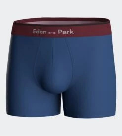 Eden Park Boxer Homme en Coton Bleu Marine avec Ceinture Bordeaux – Sous-vêtement Chic et Sport