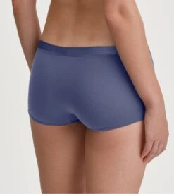 Calida Shorty Femme Bleu En Coton Ceinture Satinée Cate Cobalt Blue -Lingerie Sipp boxer dame cobalt blue 2