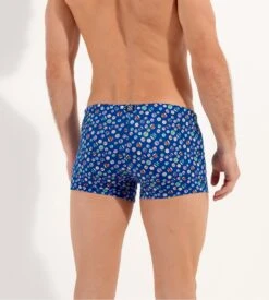 Hom Boxer De Bain Imprimé Billes Socoa Bleu -Lingerie Sipp boxer de bain socoa pour homme imprime bleu marine 2