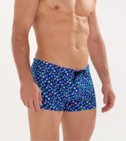 Hom Boxer De Bain Imprimé Billes Socoa Bleu