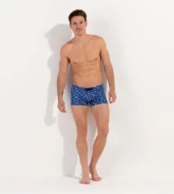 Hom Boxer De Bain Imprimé Billes Socoa Bleu -Lingerie Sipp boxer de bain socoa pour homme imprime bleu marine 3