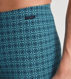 Calida Boxer Homme en Coton Supima Storm Blue – Collection Grafic Cotton Imprimé Géométrique -Lingerie Sipp boxer h ceinture recouverte 528 storm blue 3