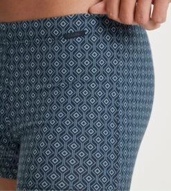 Calida Dark Sapphire Graphic Print – Supima Cotton Premium Men's Boxer -Lingerie Sipp boxer h ceinture recouverte dark sapphire bleu 2