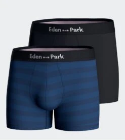 Eden Park Lot De 2 Boxers Midnight / Marine