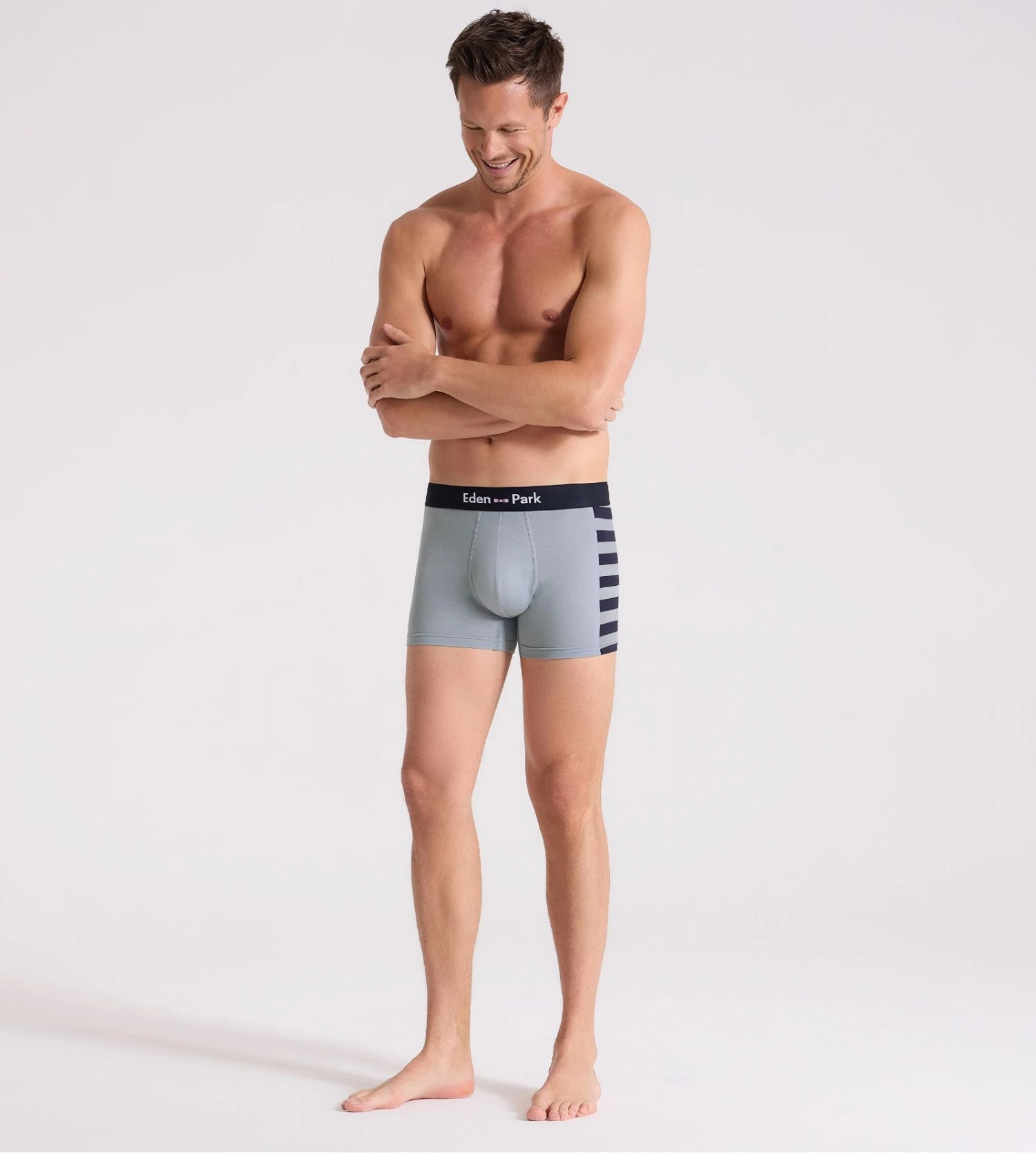 Eden Park Lot de 2 Boxers Tempest - Marine et Gris - Coton Premium Homme 4 Eden Park Lot de 2 Boxers Tempest - Marine et Gris - Coton Premium Homme – Image 2