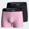 Eden Park Lot de 2 Boxers Unis Rose et Marine – Coton Premium avec Ceinture Logo -Lingerie Sipp boxer h lot de 2 pkd85 rose marine