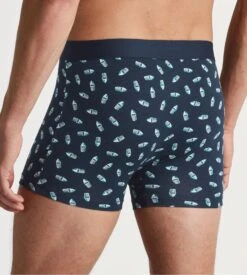 Calida Pond Green Cotton Code Design – Boxer Homme Imprimé Géométrique en Coton -Lingerie Sipp boxer homme 595 pond green 3