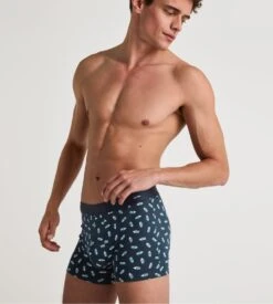 Calida Pond Green Cotton Code Design – Boxer Homme Imprimé Géométrique en Coton -Lingerie Sipp boxer homme 595 pond green 4