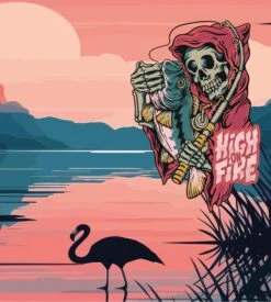 PULLIN Boxer Homme Fashion 2 Higho – Imprimé Paysage Montagne en Lycra Stretch Coupe Longue -Lingerie Sipp boxer homme higho imprime multicolore 1