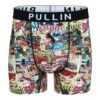 PULLIN Boxer Homme Fashion 2 Presse - Imprimé Journal Vintage & Ceinture Rouge Coupe Longue