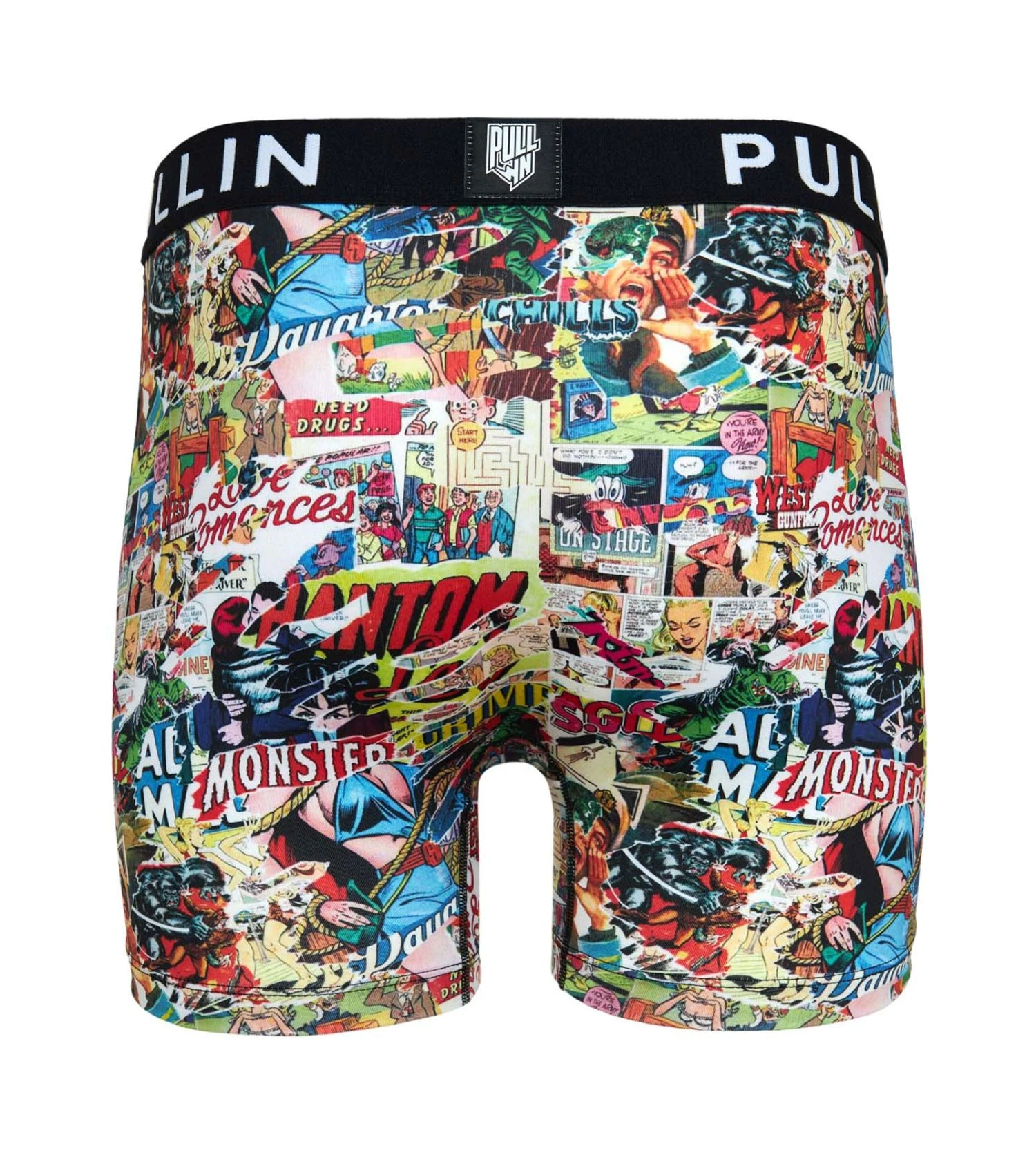 PULLIN Boxer Homme Fashion 2 Presse - Imprimé Journal Vintage & Ceinture Rouge Coupe Longue 5 PULLIN Boxer Homme Fashion 2 Presse - Imprimé Journal Vintage & Ceinture Rouge Coupe Longue – Image 3