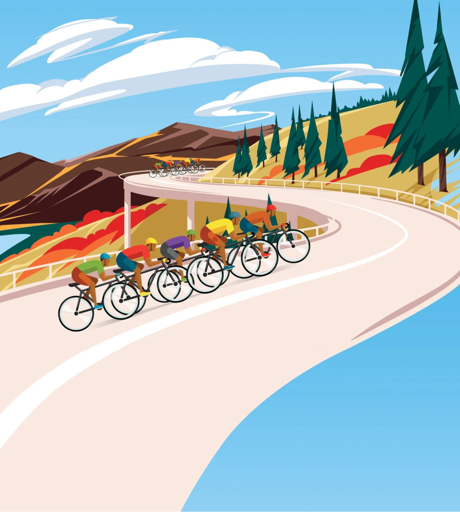 PULLIN Boxer Homme Fashion 2 Peloton – Imprimé Cyclisme Multicolore Coupe Longue en Lycra 5 PULLIN Boxer Homme Fashion 2 Peloton – Imprimé Cyclisme Multicolore Coupe Longue en Lycra – Image 3