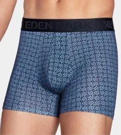 Eden Park Lot de 2 Boxers en Coton Premium – Duo Imprimé Fantaisie et Uni Bleu Marine Sport Chic -Lingerie Sipp boxer homme lot de 2 bl058 infinity marine 8