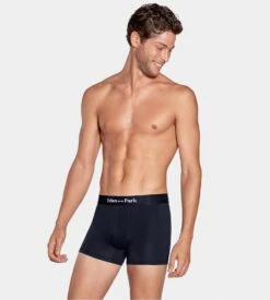 Eden Park Lot de 2 Boxers en Coton Premium – Duo Imprimé Fantaisie et Uni Bleu Marine Sport Chic -Lingerie Sipp boxer homme lot de 2 bl058 infinity marine 9