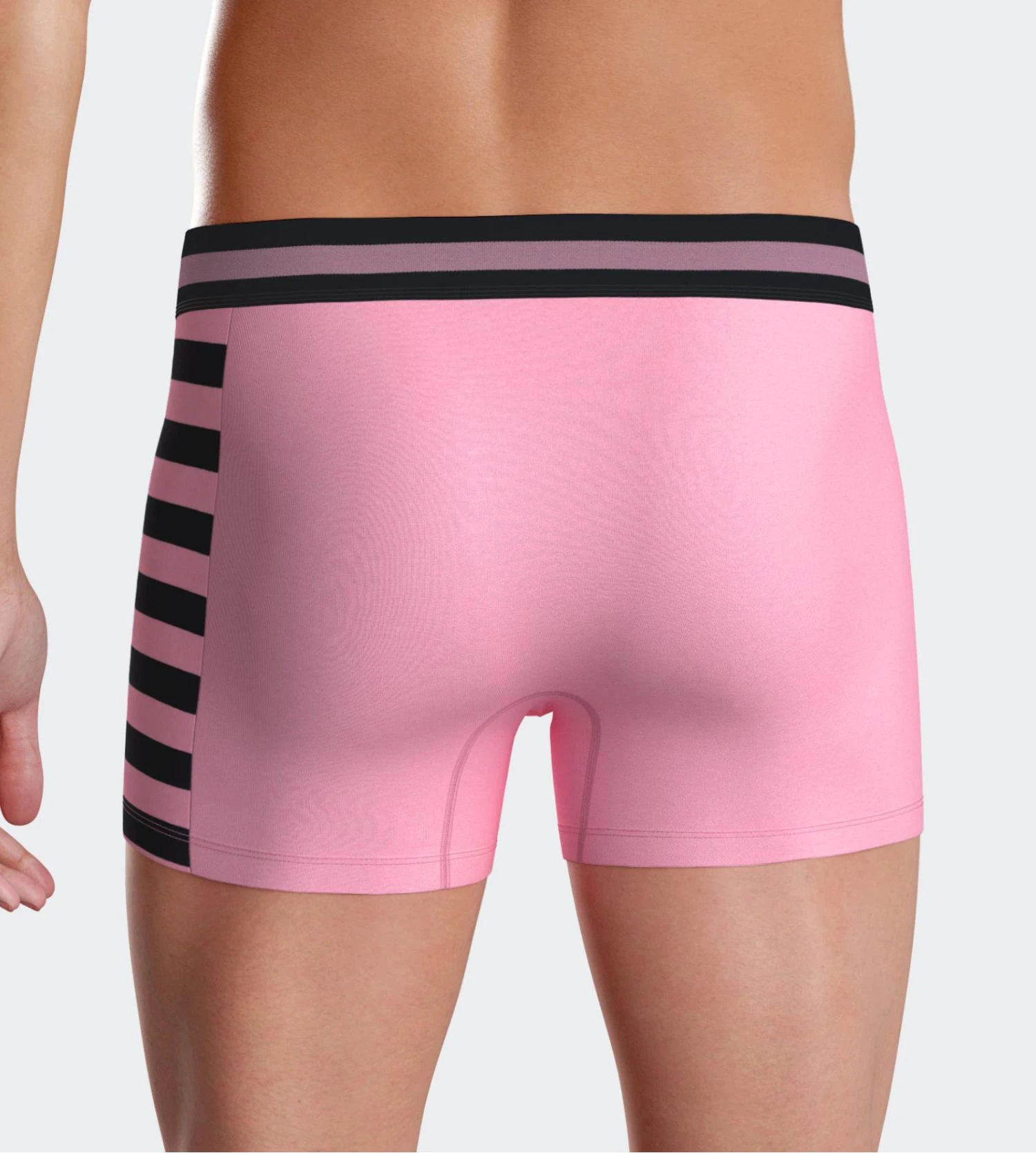 Boxer Eden Park Rose avec Rayures Noires – Sous-vêtement en Coton Premium Sport Chic 4 Boxer Eden Park Rose avec Rayures Noires – Sous-vêtement en Coton Premium Sport Chic – Image 2