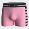 Boxer Eden Park Rose avec Rayures Noires – Sous-vêtement en Coton Premium Sport Chic -Lingerie Sipp boxer homme rose