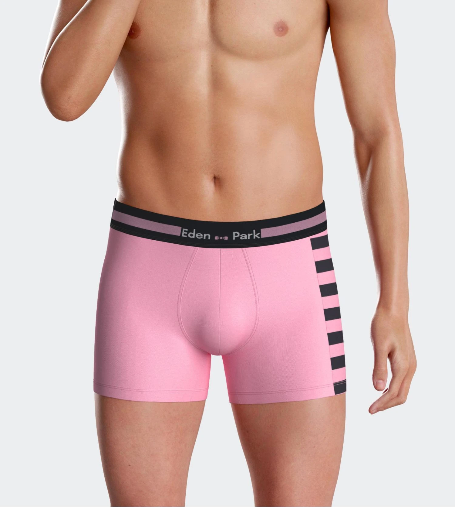 Boxer Eden Park Rose avec Rayures Noires – Sous-vêtement en Coton Premium Sport Chic 5 Boxer Eden Park Rose avec Rayures Noires – Sous-vêtement en Coton Premium Sport Chic – Image 3