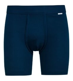 Calida Boxer Long Classic Cotton 1:1 Marine – Sous-vêtement Homme Premium avec Ouverture -Lingerie Sipp boxer long homme classic cotton 1 1 marine 883 1