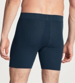 Calida Boxer Long Classic Cotton 1:1 Marine – Sous-vêtement Homme Premium avec Ouverture -Lingerie Sipp boxer long homme classic cotton 1 1 marine 883 2