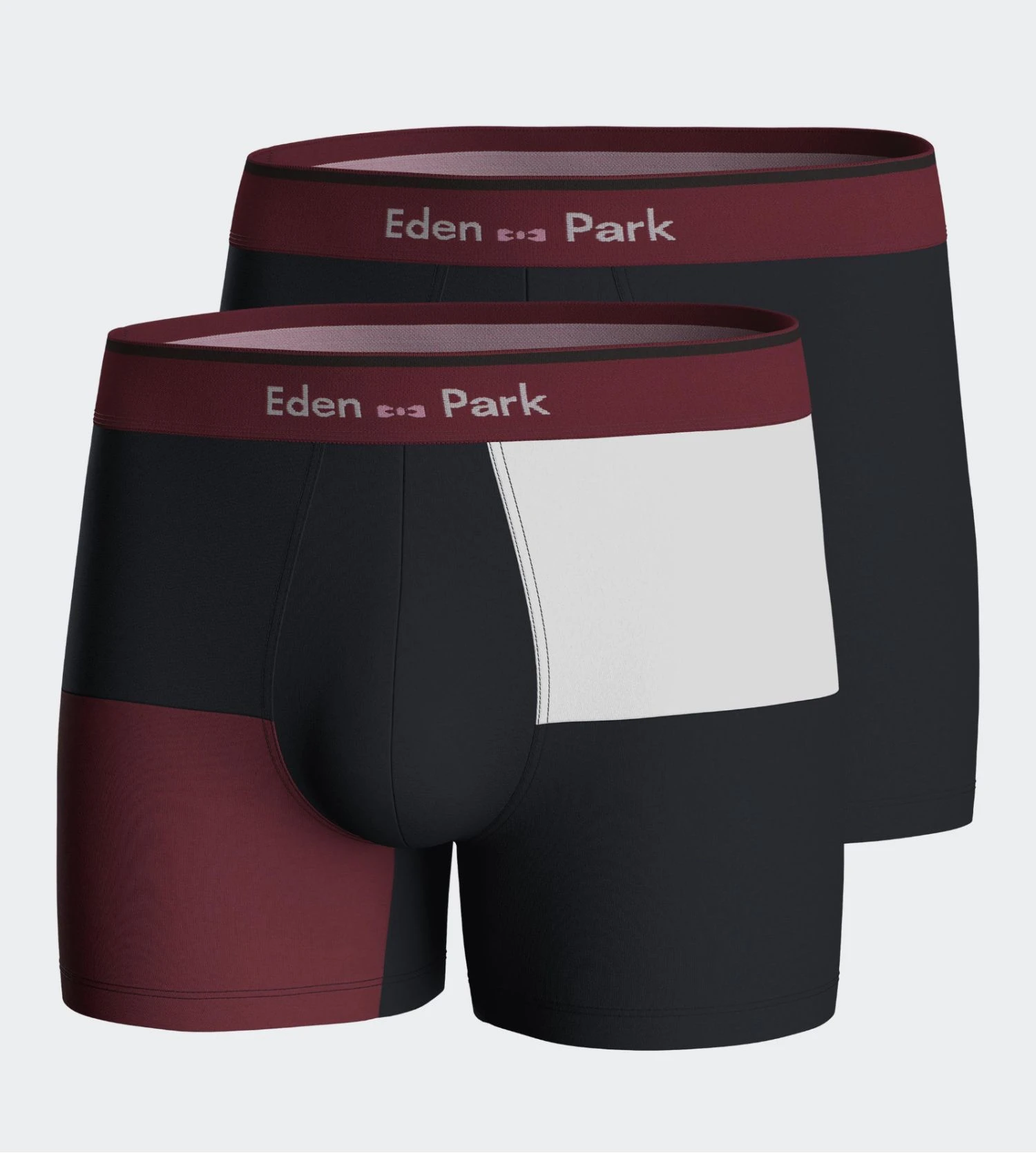 Eden Park Lot de 2 Boxers en Coton Premium Marine/Bordeaux – Motif Carreaux et Uni 3 Eden Park Lot de 2 Boxers en Coton Premium Marine/Bordeaux – Motif Carreaux et Uni