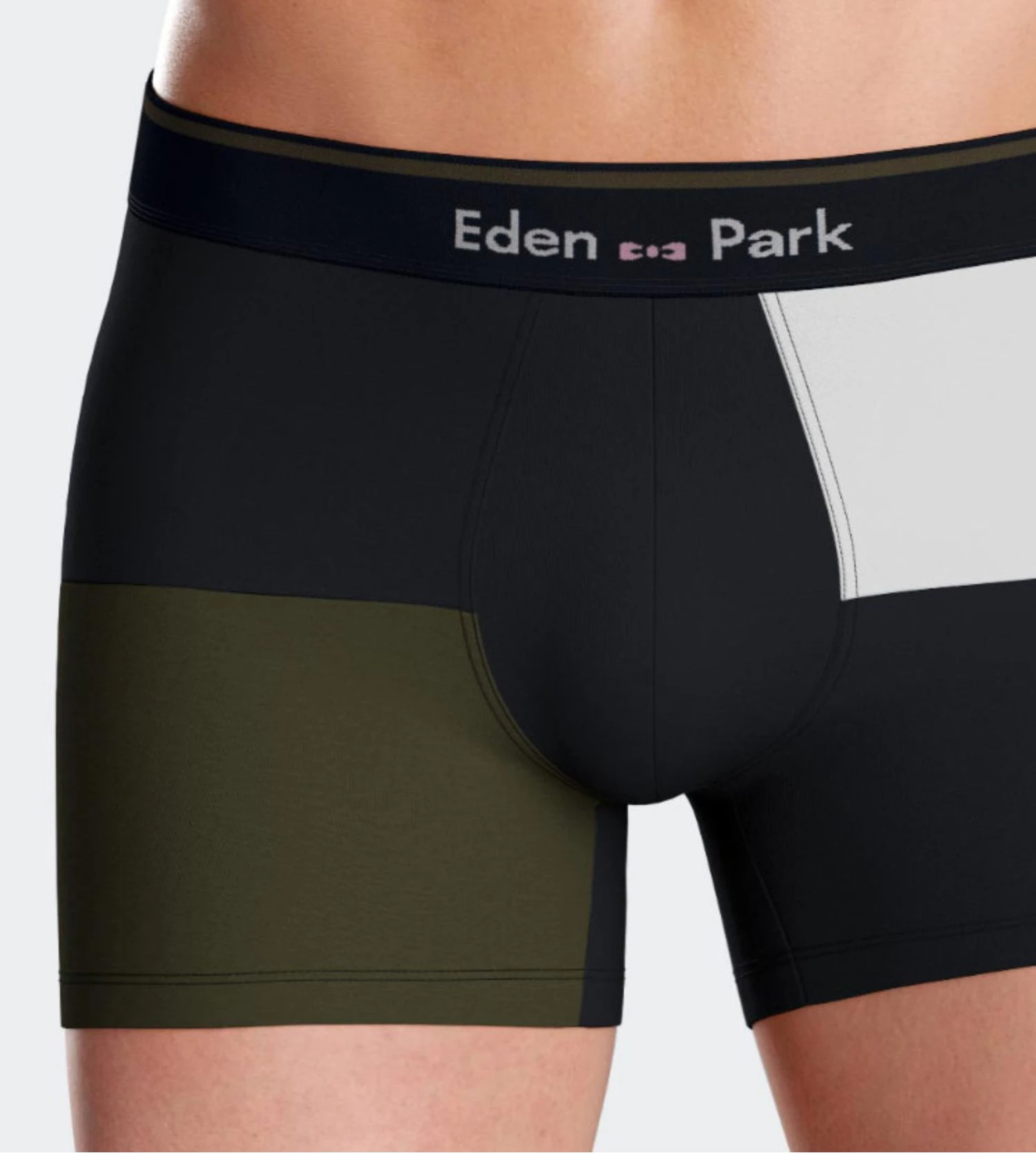 Eden Park Lot de 2 Boxers Marine et Kaki – Imprimé Carreaux et Uni en Coton Stretch 4 Eden Park Lot de 2 Boxers Marine et Kaki – Imprimé Carreaux et Uni en Coton Stretch – Image 2